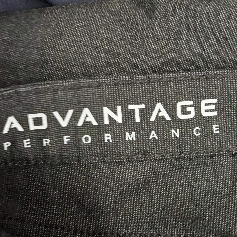 IZOD Men Pants 34X32 Black Nylon Rayon Chino Golf Straight Fit Performance